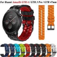 Silicone Watch Strap for Huami Amazfit GTR 4 3 Pro GTR2e Bracelet 22mm for Amazfit GTR4 GTR 47mm Stratos 2S 2 3 Watchband Straps