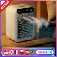 Evaporative Air Cooler 2 Speeds Personal Air Cooler with Humidifier Desktop Cooling Fan Quiet for Home Office Bedroom Use