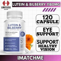 USA Vitamin LUTEIN & BILBERRY Eye Vision Support 120 Capsules Suplemen Kesehatan Mata