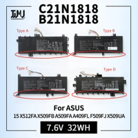 32Wh Laptop Battery For ASUS C21N1818 B21N1818 B21N1818-1 B21N1818-2 B21N1818-3 15 X512FA X509FB A509FA A409FL F509FJ X509UA