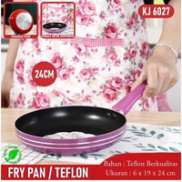 Fry Pan Yi Tong Warna Teflon Yi Tong Panci Teflon Frypan warna Frypan anti lengket Fry pan Marble 24