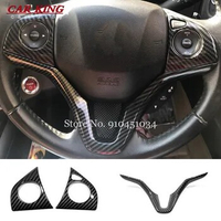 For Honda Shuttle 2014 15 16 17 18 2019 Accessories ABS Carbon fiber Car Steering Wheel Cover trim inner Sticker Car Styling