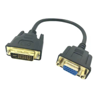 1FT DVI 24+5 Male to VGA Female Video Converter DVI cable DVI-I to VGA Adapter Cable for TV PS3 PS4 PC Display 1080P