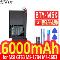 6000mAh KiKiss Powerful Battery BTY-M6K for MSI MS-17B4 MS-16K3 GS63VR-7RG GF63 Thin 8RD 8RD-031TH 8RC GF75 3RD 8RC 9SC