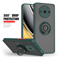 Shockproof Matte Armor Case For Realme 11 Pro Plus 5G Car Magnetic Holder Ring Hard PC Protect Fundas On Realmi 11 Pro+ 5G 2023