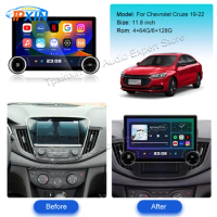 11.8" Car Radio For Chevrolet Cruze 2019-2022 DVD Multimedia Video Player Stereo Auto GPS Navigation Carplay DSP 5G WIFI 2K QLED
