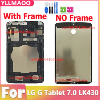 NO or With Frame New 7" LCD For LG G Tablet 7.0 LK430 LCD Display Touch Screen Digitizer Assembly Replacement