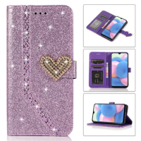 Luxury Glitter Powder Diamond Wallet Case for Samsung Galaxy A10 A20 A30 A50 A70 A13 A14 A34 A54 A51 A71 PU Leather Flip Cover