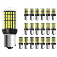 20Pcs LED Bulbs 1156 BAU15S PY21W LED 3014 144SMD 24W 6000k Canbus Lamp Reverse Turn Signal
