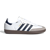 Adidas Samba OG 男鞋 女鞋 白深藍色 焦糖底 皮革 復古 情侶鞋 休閒鞋 JH8795