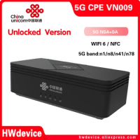 2023 New Unlocked China Unicom Vn009 5G Wifi6 CPE 4G Lte Sim Card Wireless Dual Mode NSA/SA Wi-Fi 6 Router 5G Sim Router Cpe