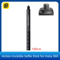 Action Invisible Selfie Stick for For Insta360 X4 X3 Ace Pro GO 3 Carbon Fiber Extends to 1m for Insta 360 Original Accessories