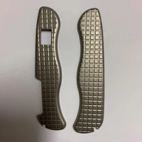 Custom 3 Types Knife Grip Titanium Handle Scales With Axis Lock Hole For 111MM Victorinox Swiss Army Knives DIY Making Part