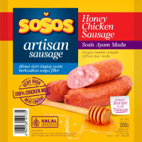 SOSOS Sosis Ayam Madu 300gr – Chicken Sausage Honey Premium Halal, Praktis Siap Masak, Cocok Untuk A