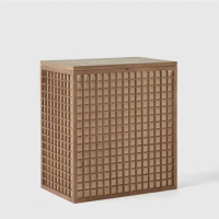 Marie Kondo 2-Section Bamboo Hamper Kocha Brown laundry bag basket storage