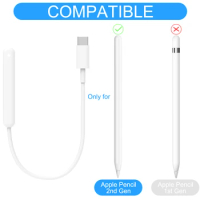 2023 Type C Charger Adapter USB C Magnetic Charging Cable 13.8'' for Apple Pencil 2 2nd