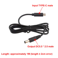 Type-C USB DC Power Line 12V 3A USB Converter Adapter Router Cable 2.5x5.5mm Plug