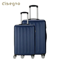 【DISEGNO】20+24吋極簡主義大容量拉鍊登機行李箱二件組