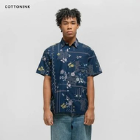COTTONINK - Atasan Kemeja Pria Aksara Rekah #ArchipelagoCollection2025 #BestSelling Restock - Biru L
