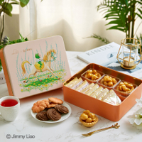 【喜憨兒】幾米聯名鐵盒-漫步花徑(A)|曲奇餅乾|堅果塔|草莓巧克力|伴手禮盒