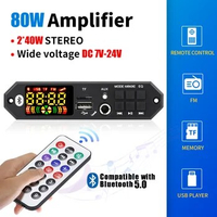 Bluetooth 5.0 MP3 Decoder Board 40W Amplifier Audio Player 12V DIY MP3 Player Car FM Radio Module TF USB Mic Record Call
