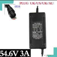 54.6V3A electric bike lithium battery charger for 48V lithium battery pack 3pin female connector XLRF XLR 3 sockets Fast deliver