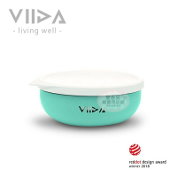 【愛吾兒】VIIDA Soufflé 抗菌不鏽鋼餐碗-湖水綠 (A0110106)
