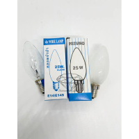 หลอดจำปา หลอด C35 หลอดไส้ ให้ความร้อน หรี่ไฟได้ หลอดทังสเตน หลอดโคมไฟ 25W ขั้ว E14 มี 2 แบบหลอดใสและ
