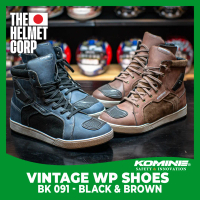 SHOES VINTAGE WATERPROOF KOMINE BK 091 ORIGINAL SEPATU RIDING MOTOR KOMINE BK-091