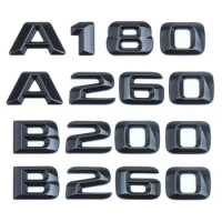 2015 3d ABS Black Letters Car Trunk Badge A180 A200 A260 B180 B200 B260 Emblem Logo For Mercedes W176 W177 W246 W245 Accessories