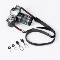 Genuine Leather +Webbing Camera Shoulder Neck Strap for RX100M3M4M5M6M7 Ricoh GR2 GR3 X100F X100V A9 A7R2 A7R3 Canon/Nikon/Sony