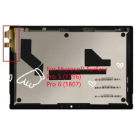 For Microsoft Surface Pro 5 (1796) Pro 6 (1807) LCD Display + Touch Screen Digitizer Assembly For Surface Pro5 Pro6 LP123WQ1