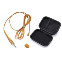 Tan Skin EW2-II Tie Clip Lavalier Microphone For Sennheiser SK100 300 500 G3 G4 BeltPack Wireless Sy