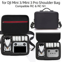 For DJI Mini3 Pro Storage Bag DJI Rc Remote Controller Portable Carrying Box Black Case Handbag Smart Controller Accessories Bag