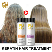PURC Straightening Hair Repair And Straighten Damage Hair Products Brazilian Keratin Treatment + Purifying Shampoo PURE 11.11