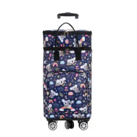 Women Shopping Bag with wheels Women Trolley Grocery Luggage bag Women Carry on hand Luggage Trolley Bags luggage Suitcase bag