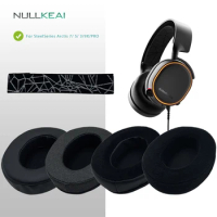 NULLKEAI Replacement Thicken Leather Earpads For SteelSeries Arctis 7/5/3/PRO/9X Headset Upgraded Comfy Cushion Sleeve