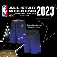 Nike 球褲 All-Star Edition Jordan NBA 藍 黑 2023明星賽 漸層 鹽湖城 DX6334-500