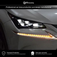 AKD Head Lamp For Lexus NX300 Headlights 2015-2020 NX300H DRL H7 LED Bi Xenon Bulb Assembly upgrade Dynamic Signal Accessories