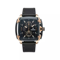 Expedition Expedition 3008GCLURBU Rosegold Kulit Hitam Ring Biru Cowok