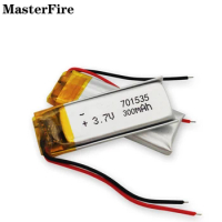 2x 3.7V 300mah Rechargeable Lithium Polymer Battery 701535 for GPS Locator Bluetooth Headset Smart Watch Recording Pen Batteries