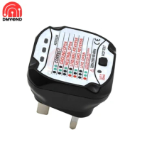 Power Outlet Socket Tester AST01 EU/US/UK Plug RCD GFCI Test Wall Wiring Detector Ground Zero Line Plug Polarity Phase Check