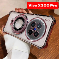 Sarung Telefon, Untuk Vivo X300 Pro X300Pro 2025, Pemegang Cincin Bling, Sarung Bersadur Elektronik 