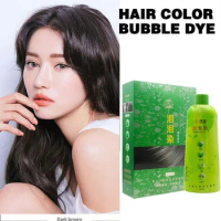 3 In 1 Black Hair Dye Brimless Shampoo Coloring Shampoo Nourishes Long Lasting For Men Women Bubble Gray Hair Dye Shampoo 500ml