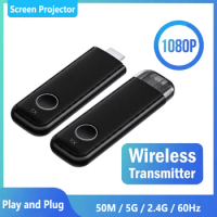 Wireless HDMI Transmitter Receiver 50M 1080P Display Dongle Extender AV Adapter for Laptop TV Projector Monitor