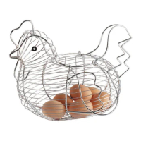 Chicken-Shaped Egg Basket Fruit Storage Wire Basket for Home Kicthen11