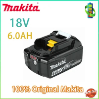 Makita 100% Original 18V 6000mAh Lithium ion Rechargeable Battery Drill Replacement Batteries BL1860 BL1830 BL1850 BL1860B