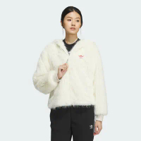 【Adidas】外套 女款 連帽外套 毛毛外套 亞規 新年 NEW FUR JKT 白 IX4225-A/XL