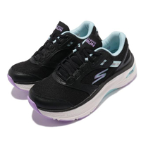 【SKECHERS】慢跑鞋 Max Cushioning 運動 女鞋 Arch Fit 極致避震 避震 緩衝 黑 藍(128301BKAQ)
