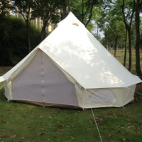 Fire Resistant Outdoor Camping Tent Tipi Tent Canvas Bell Tent 5m